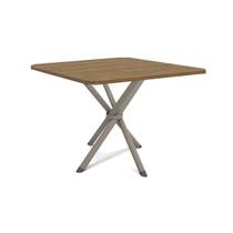 Mesa de Sala Jantar Volga c/ Tampo 90cm Niquel/Nogueira - Kappesberg Mesa de Sala Jantar Volga c/ Tampo 90cm Niquel/Nogueira - Kappesberg
