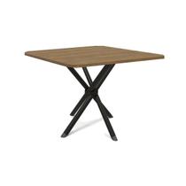 Mesa de Sala Jantar Volga c/ Tampo 90cm Preto Fosco/Nogueira - Kappesberg Mesa de Sala Jantar Volga c/ Tampo 90cm Preto Fosco/Nogueira - Kappesberg