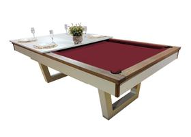 Mesa de Sinuca/Bilhar com Tampo de Jantar - 2,34x1,34