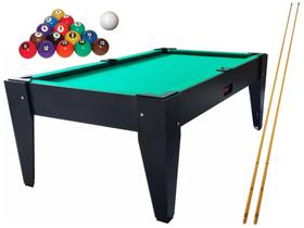 Mesa de sinuca bilhar completa com bolas numeradas + tacos