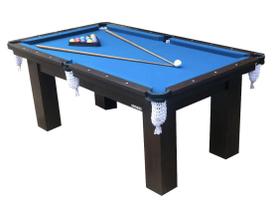 Mesa de Sinuca Bilhar Snooker Engers RM1 base de ultra Tecido Azul Petroleo Bilhares Engers