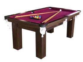 Mesa de Sinuca Bilhar Snooker Engers RM1 Base de Ultra Tecido Beterraba