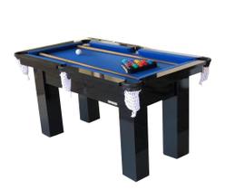 Mesa de sinuca bilhar snooker RM3 Engers preta Base Ultra azul royal