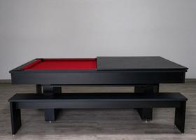 Mesa de Sinuca e jantar com 2 Bancos - 2,00x1,10