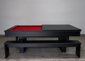Mesa de Sinuca e Jantar com 2 Bancos - 2,20x1,20