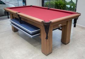 Mesa de Sinuca Vintage com Tampo de Ping Pong - 2,20x1,20