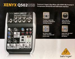 Mesa de Som 05 Canais Behringer Xenyx Q502 USB