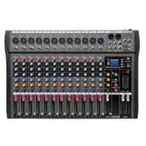 Mesa De Som 12 Canais Com Bluetooth, Delay, USB, MP3, +48V e Display Digital - Lelong