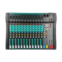 Mesa de Som 12 Canais Compacta Efeitos Phantom Power Knup ON-MX05