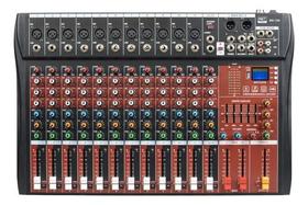 Mesa De Som 12 Canais Profissional Equalizador 5 Bandas Mxt