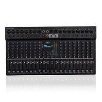 Mesa De Som 16 Canais Voik VLV16 Metal USB Bluetooth 99 Efeitos Interface de Áudio 48v Phantom Power Botão PFL Processamento Digital Bivolt