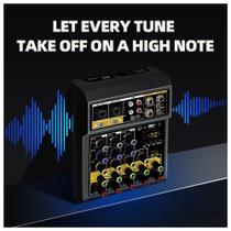 Mesa de som 2 canais e 2 microfones sem fio Eletro Mex