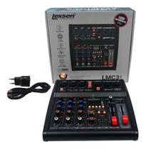 Mesa De Som 3 Canais Lmc3 Lexsen Interface Bt/usb/48gravação