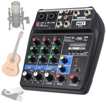 Mesa De Som 4 Canais Bluetooth Interface De Áudio Usb Mxt Mx-4bt Podcast, Live, Igreja Mesa De Som 4 Canais Bluetooth Interface De Áudio Usb Mxt Mx-4bt Podcast, Live, Igreja