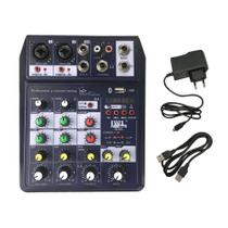 Mesa de Som 4 Canais Bluetooth USB JWL MX-402i