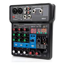 Mesa De Som 4 Canais Com Interface USB E 24 Efeitos De Voz Mesa De Som 4 Canais Com Interface USB E 24 Efeitos De Voz