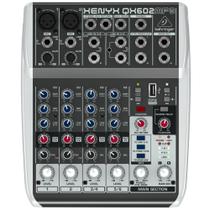 Mesa de Som 6 Canais Balanceados (2 XLR + 4 P10) c/ USB / Efe Xenyx QX 602 MP3 Behringer - Behringer