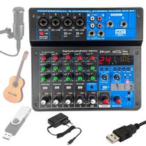 Mesa De Som 6 Canais Bluetooth E Interface Usb 24 Efeitos Mxt Mx-6t Mesa De Som 6 Canais Bluetooth E Interface Usb 24 Efeitos Mxt Mx-6t