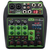 Mesa de Som 6 Canais com Interface USB Pro Bass Studio Link 6