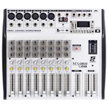 Mesa De Som 8 Canais Mx0803 Usb - Staner Mesa De Som 8 Canais Mx0803 Usb - Staner