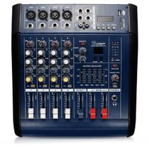 Mesa De Som Amplificada 4 Canais 16 Efeitos Bluetooth Ideal Para Bares Bandas DP4DUSB Mesa De Som Amplificada 4 Canais 16 Efeitos Bluetooth Ideal Para Bares Bandas DP4DUSB