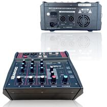 Mesa de Som Amplificada 4 Canais 300W Interface Áudio Igreja Mesa de Som Amplificada 4 Canais 300W Interface Áudio Igreja