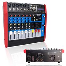 Mesa De Som Amplificada 6 Canais Profissional Bluetooth Mesa De Som Amplificada 6 Canais Profissional Bluetooth