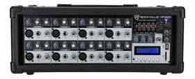 Mesa de som amplificada Rockville RPM85 2400W Bluetooth USB SD 8 canais