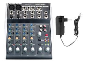 Mesa De Som Behringer Xenyx 802s 8 Canais C/ Xlr P10 Rca Usb