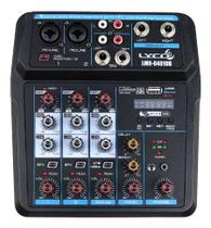 Mesa De Som Bluethooth Efeito Phantom Power 4 Canais Lyco