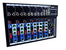 Mesa De Som Bluetooth Usb 8 Canais Lelong Le709 Mesa De Som Bluetooth Usb 8 Canais Lelong Le709