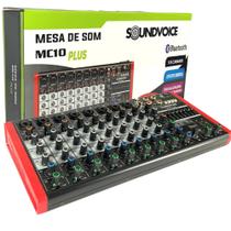 Mesa de Som c/ 10 Canais Compacta USB Bluetooth Digital Sound Voice MC10 PLUS EUX - Soundvoice Mesa de Som c/ 10 Canais Compacta USB Bluetooth Digital Sound Voice MC10 PLUS EUX - Soundvoice
