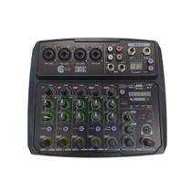 Mesa De Som CMX6C Com 6 Canais Preta - CUSTOM SOUND Mesa De Som CMX6C Com 6 Canais Preta - CUSTOM SOUND