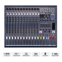 Mesa de Som com 16 Entradas 4 Aux 2 Saida Sub Lyco LMS1604 Mesa de Som com 16 Entradas 4 Aux 2 Saida Sub Lyco LMS1604