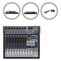 Mesa De Som Com 8 Entradas 2 Aux Lyco LMG0802 Mesa De Som Com 8 Entradas 2 Aux Lyco LMG0802