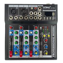 Mesa de Som Com Placa Interface USB Digital Para Transmissão Ao Vivo LE-708