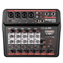 Mesa De Som Compacta 6 Canais Soundvoice Interface USB MC6BT
