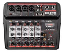 Mesa De Som Compacta Bluetooth Soundvoice Mc6-bt 6 Canais
