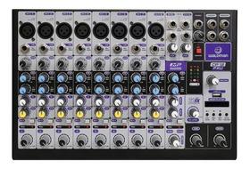 Mesa De Som Console Mixer Waldman 12 Canais Cp-12fxu Delay