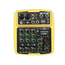 Mesa de Som Custom Sound CMX 4C Bt Usb Interface Amarelo