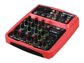 Mesa de Som Custom Sound CMX 4C USB BT - com Interface de Áudio