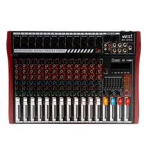 Mesa de som de 12 canais, aux, combo, dsp 16efeitos, phantom, eq 7 band mxt