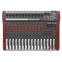Mesa de som de 12 canais, aux, combo, dsp 16efeitos, phantom, eq 7 band mxt Mesa de som de 12 canais, aux, combo, dsp 16efeitos, phantom, eq 7 band mxt