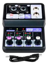 Mesa de som de 2 canais / interface de audio waldman podcast 2.0