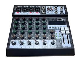 Mesa De Som Devox Dtp-6m 6 Canais Mixer C/ Fonte 110-240v 110-240v Fonte
