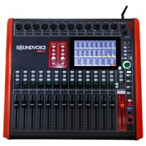 Mesa De Som Digital 16 Canais 6 Auxiliares Bluetooth USB Display Touch Phantom Power 32 Efeitos