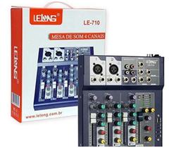 Mesa De Som Digital 4 Canais Le-710 Lelong Bluetooth Com Phantom Power Usb Mixer Mp3 Player Preto Mesa De Som Digital 4 Canais Le-710 Lelong Bluetooth Com Phantom Power Usb Mixer Mp3 Player Preto