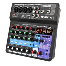 Mesa De Som Digital A6 Bluetooth Com 6 Canais USB Mesa De Som Digital A6 Bluetooth Com 6 Canais USB