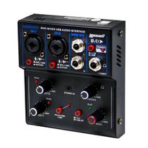 Mesa De Som Go Mix 2 Lexsen 2 Canais Com Interface De Áudio