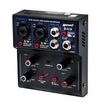 Mesa De Som Go Mix 2 Lexsen 2 Canais Com Interface De Áudio